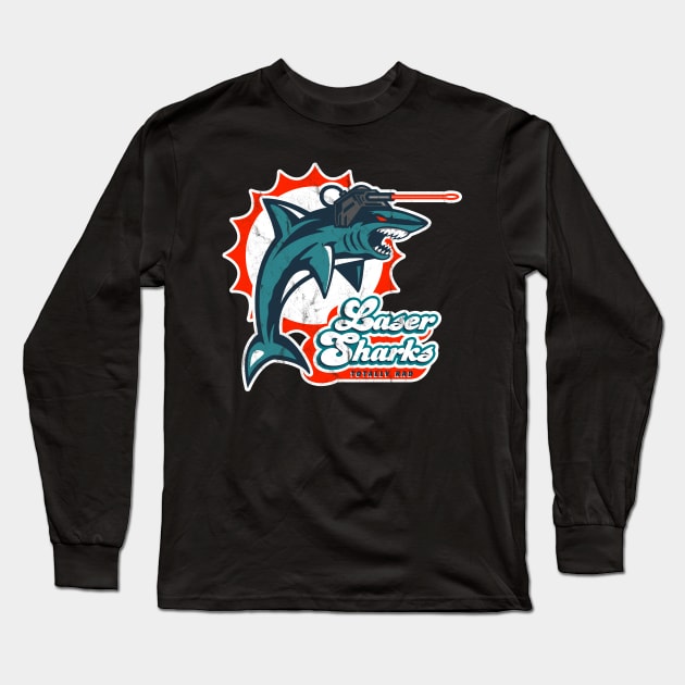 Laser Sharks Go! Long Sleeve T-Shirt by PlatinumBastard